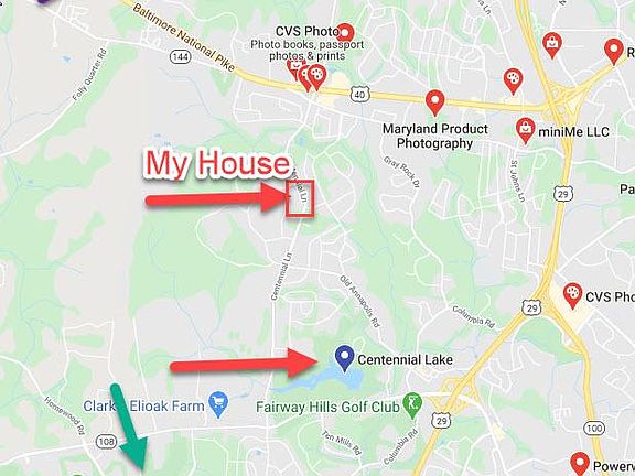 House Location - Centennial Park/Lane, High School, Middle School, Primary School, Golf Club