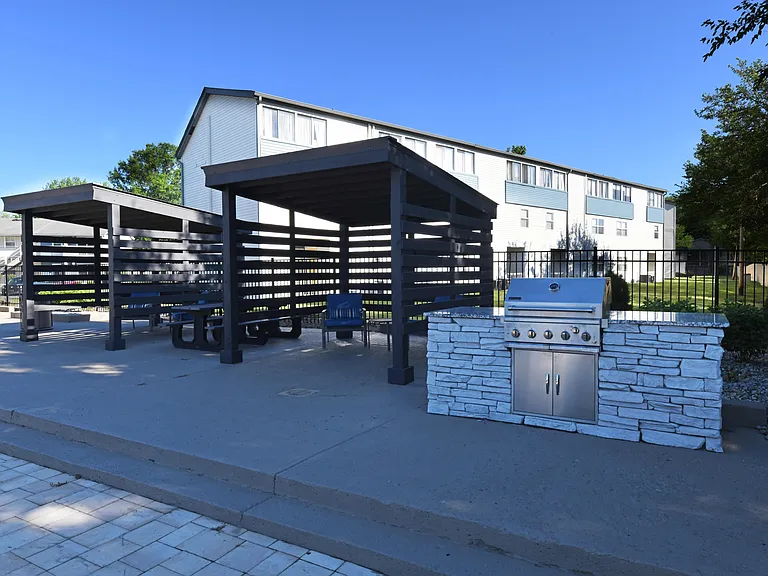Pavilion and grilling stations