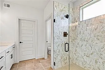 Large shower in primary bath