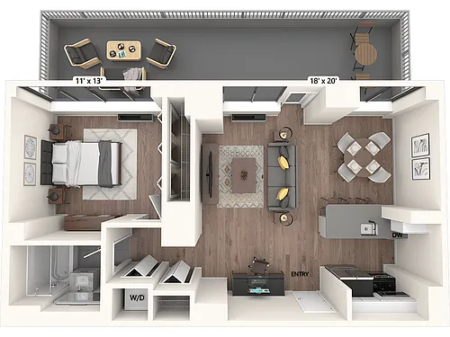 Floor plan A1-PH10-696sq-ter