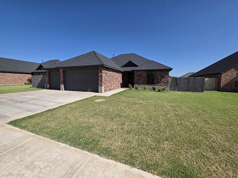Sidewalks surround the neighborhood