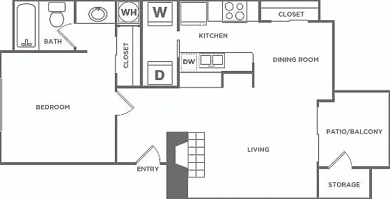 One Bedroom | 1 bed 1 bath | 662 sq ft One Bedroom | 1 bed 1 bath | 662 sq ft