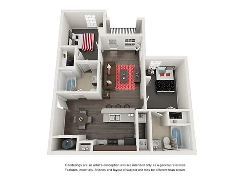 Floor plan 2 Bedroom - Place Suite