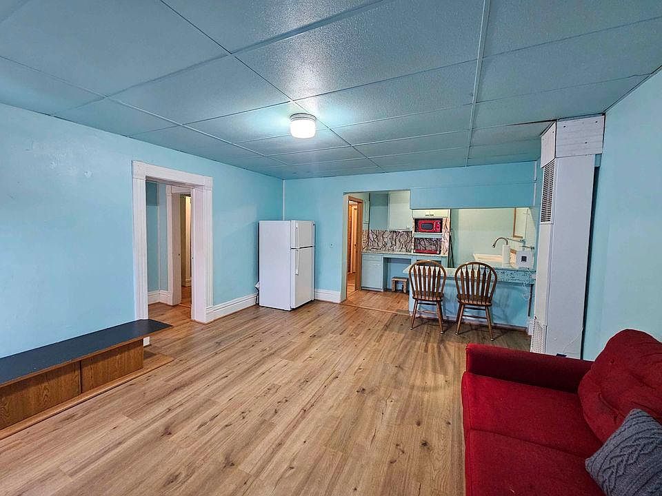 kitchen & living room