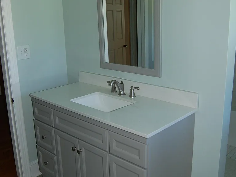 vanity in master bathroom