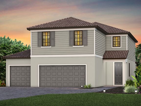 Exterior FM1 with 3rd car garage