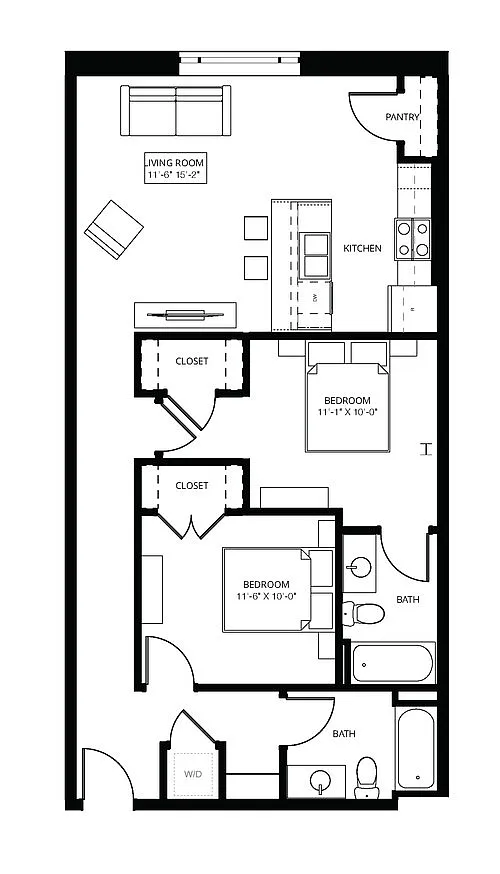Floor plan 2 Bedroom - Floor Plans Vary