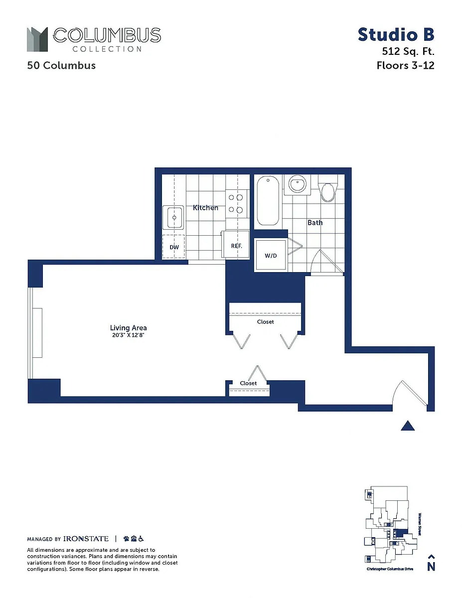 Floor plan Studio B