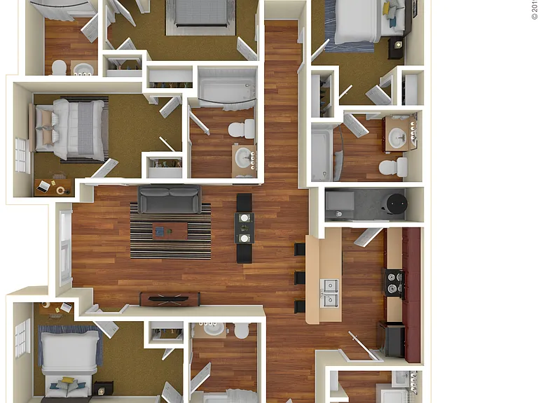 4 Bed 4 Bath A
