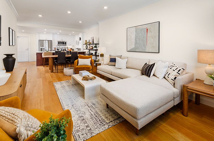 The Franklin Building at Hancock Village - Living Room