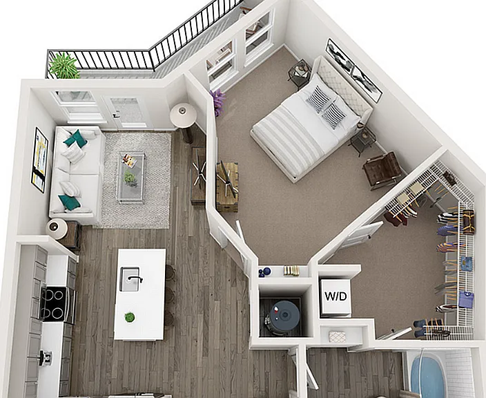 One Bedroom One Bath Floor Plan One Bedroom One Bath Floor Plan