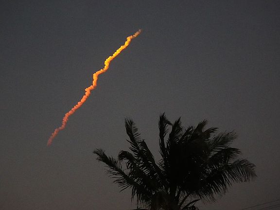 Evening rocket launch