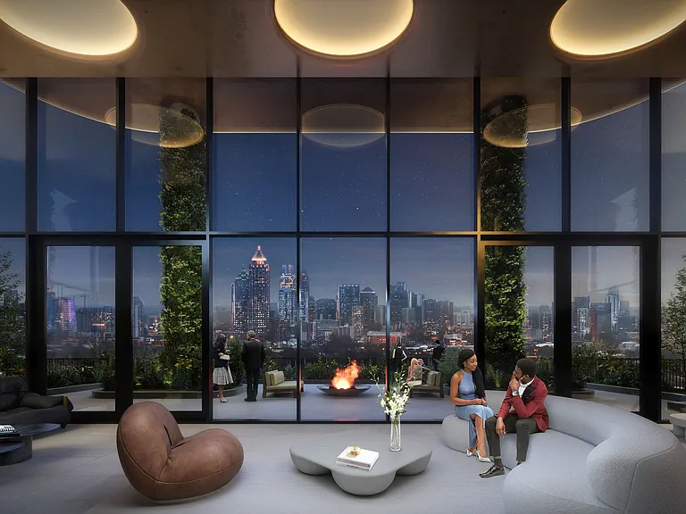 Rooftop sky lounge at Stella at Star Metals in West Midtown Atlanta, GA.
