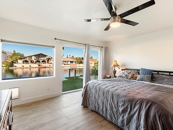 Master Suite with 2 sets of sliding doors double width and big picture window. "Doggie door" for your dog(s)and or cat(s).