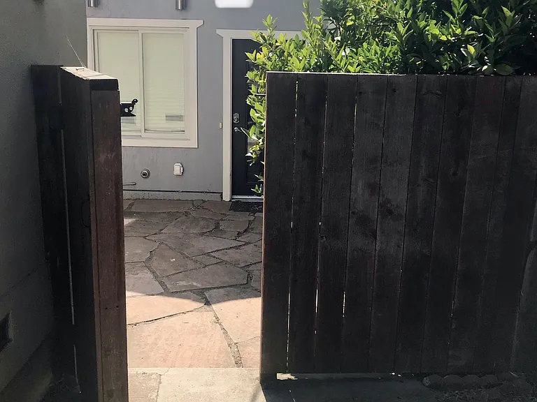 Private ADU entrance via driveway