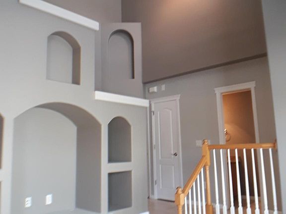 Sunken family room off the entry