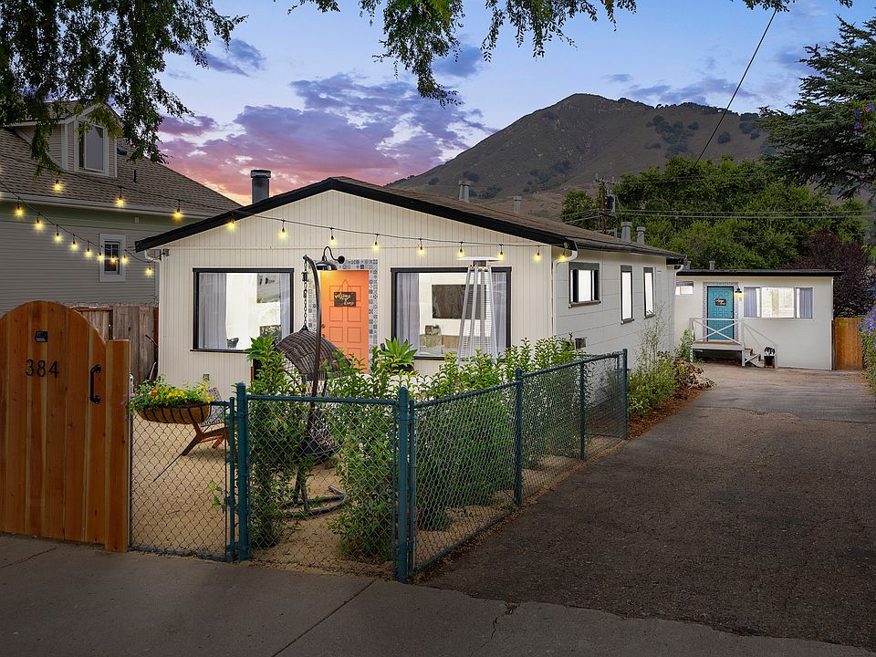 Twin houses. Orange door - 3 beds, 1 bath. Blue door - 2 beds, 1 bath.