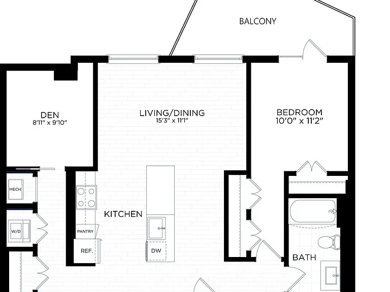 A15D floor plan The Henri At Pike & Rose