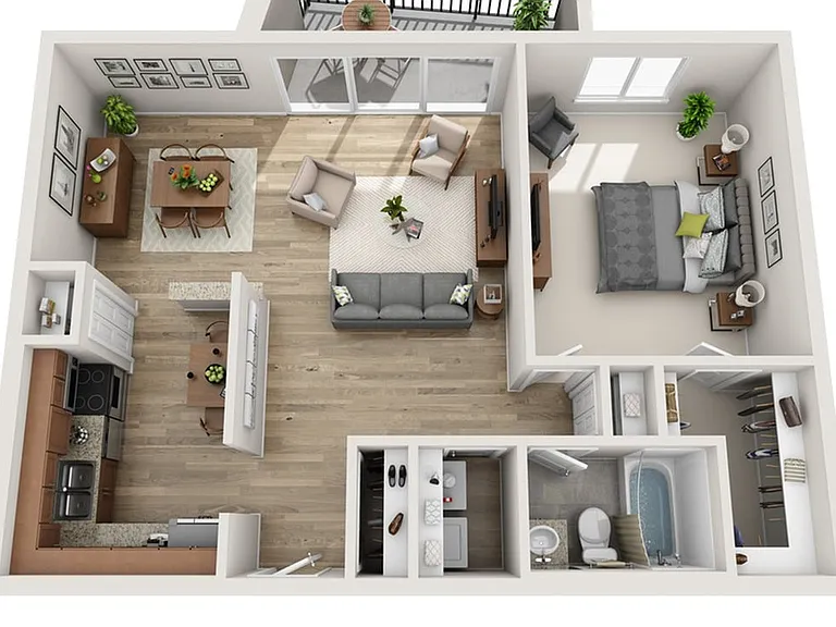 1 Bedroom- 850sqft 1 Bedroom- 850sqft