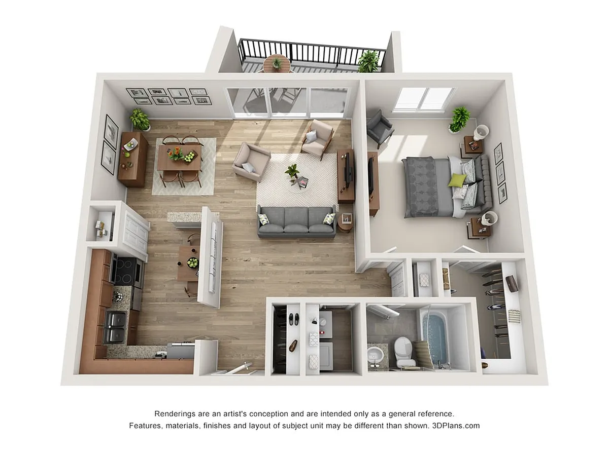 Floor plan 1x1 A Reno