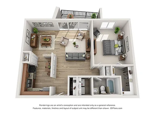 Floor plan 1x1 A Reno