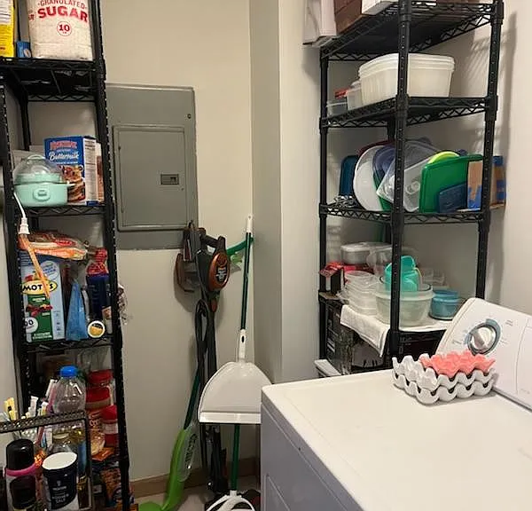 Electrical panel in laundry room