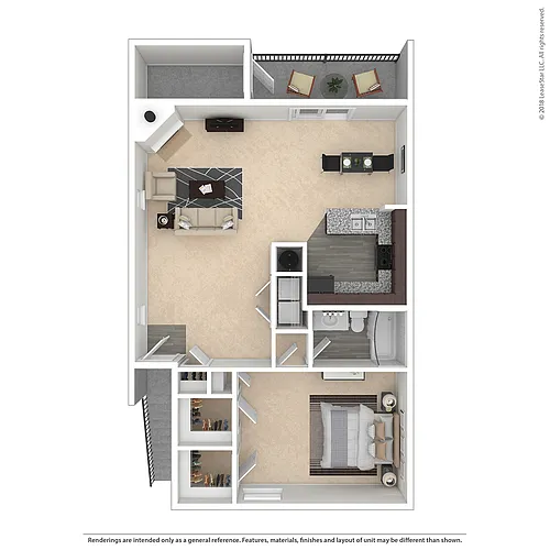 Floor plan 1 Bed 1 Bath