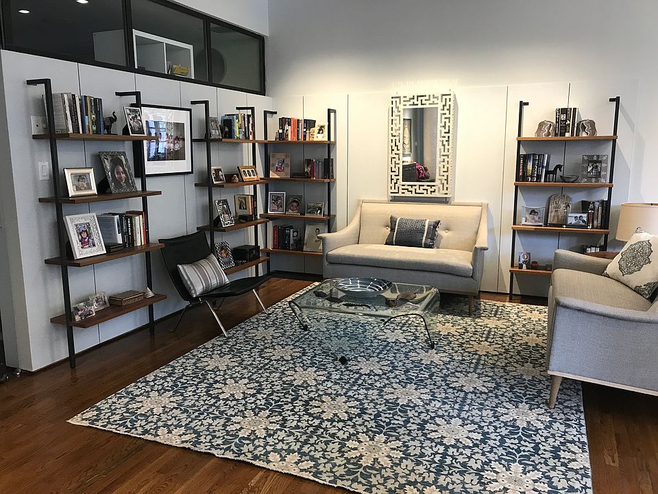 Library area of living room