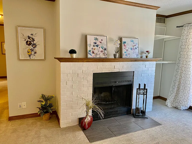 Living room fireplace