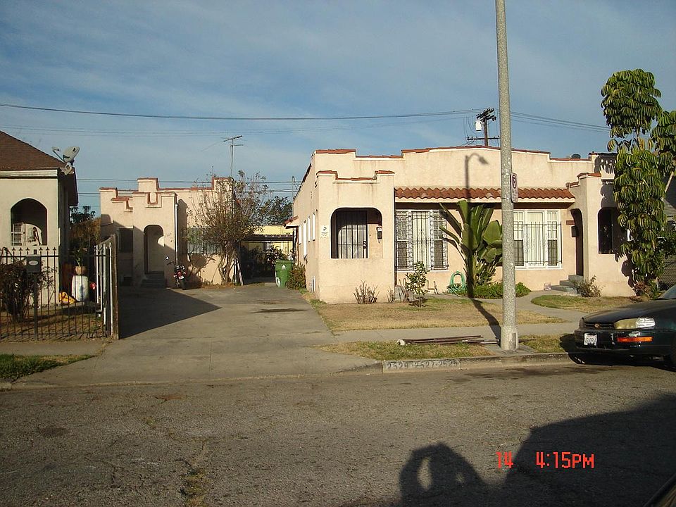 Front view---now fenced and sliding gate