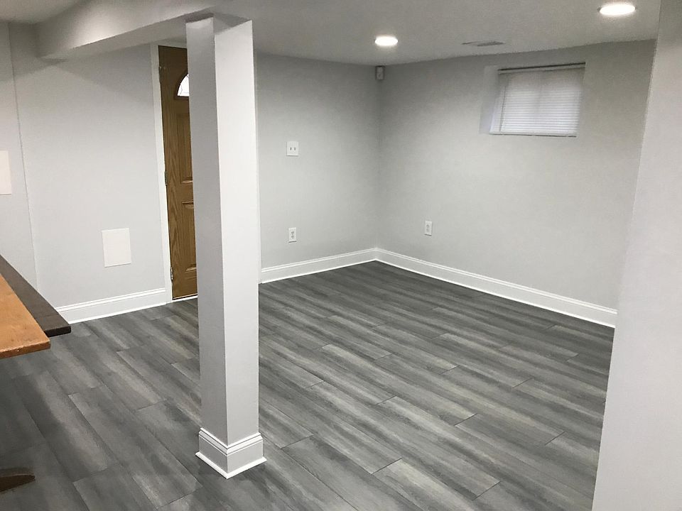 Front door and living room