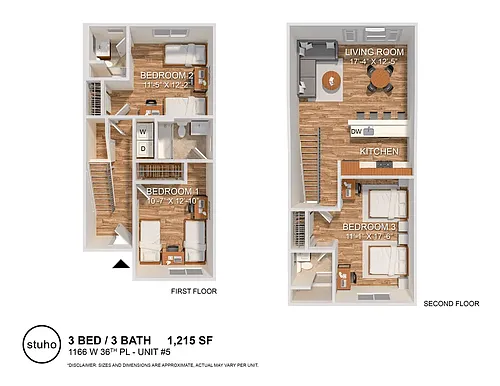 Floor plan Three Bed Three Bath