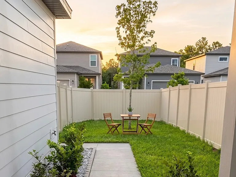 Backyard area