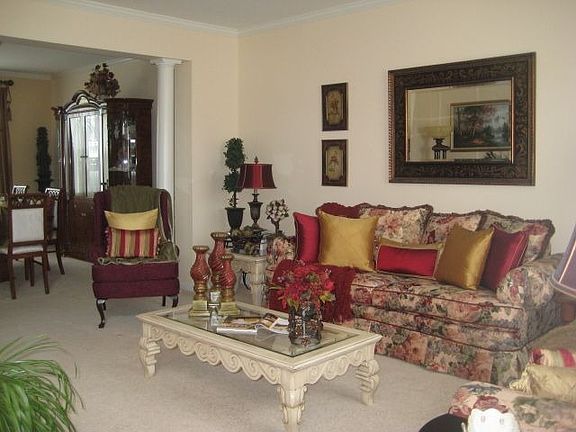Living room into dining room