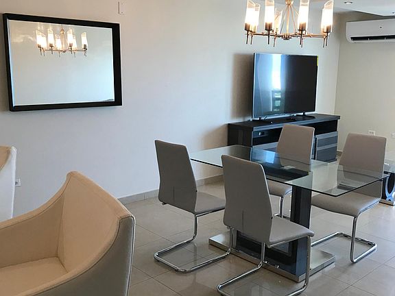 Dining and Living Room - Mirrow, TV and furniture