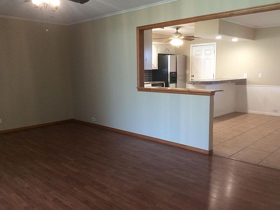 Open kitchen/living area.