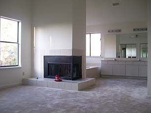 master bath/ fireplace