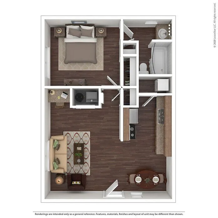 Floor plan 1x1 Granite