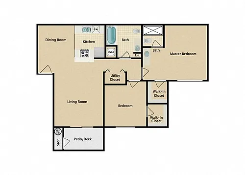 Floor plan 2 Bedroom 2 Bathroom