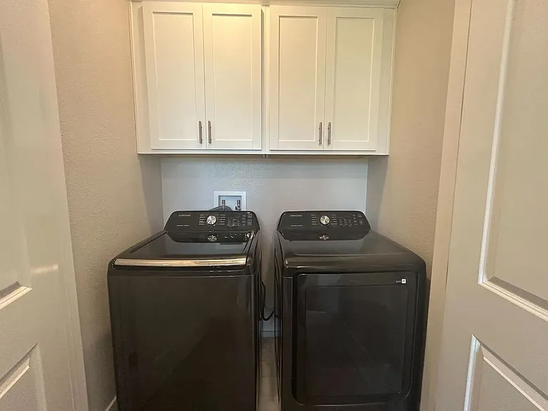 In unit washer and dryer in laundry closet