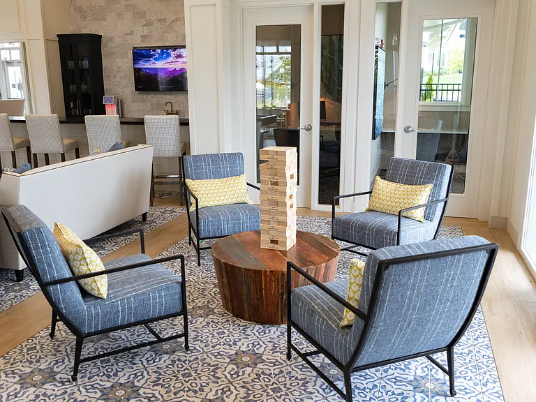 Resident clubhouse with games