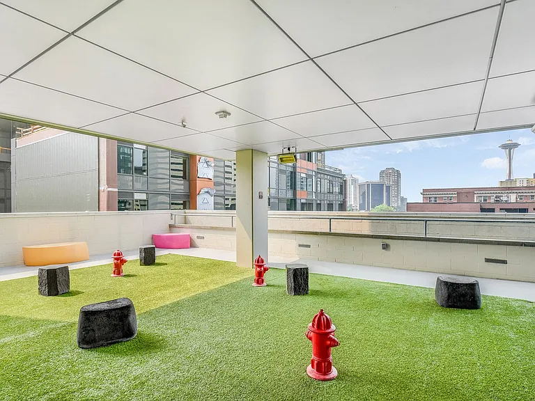 The Martin is pet friendly and features a pet park on the rooftop