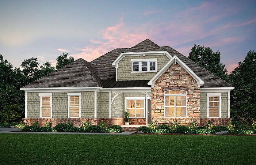 Somerset Exterior 7 features Brick, Shakes and Covered Front Porch