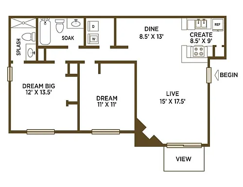 Floor plan Aspen (Renovated)