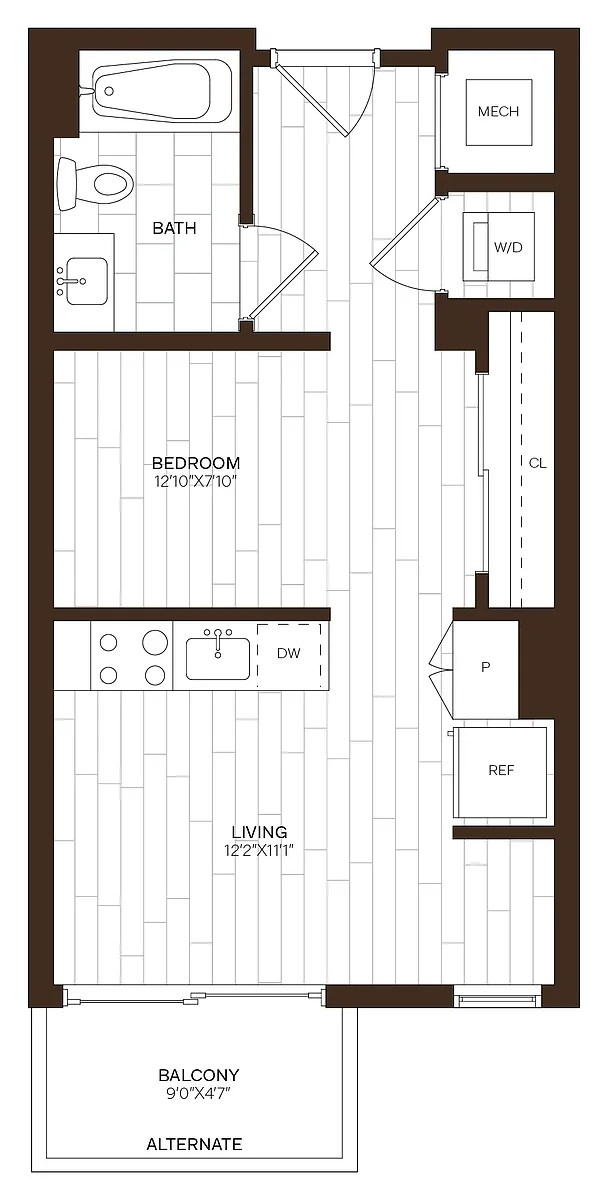 Floor plan Studio ADU-S4