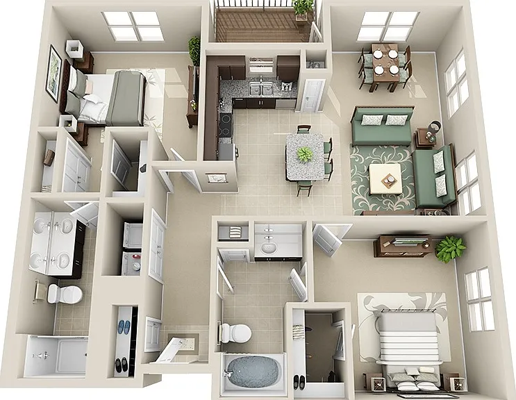 Junction Six Forks - Cypress - 2 Beds - 2 Baths - 1185 Sq. ft.