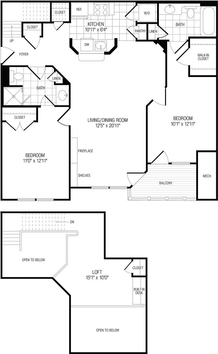 Floor plan Cape Charles (w/loft)