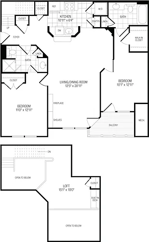 Floor plan Cape Charles (w/loft)