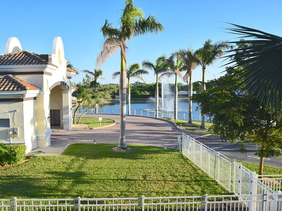 Lake view with fountain