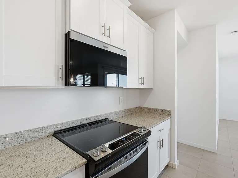 Smooth top stove and built-in microwave